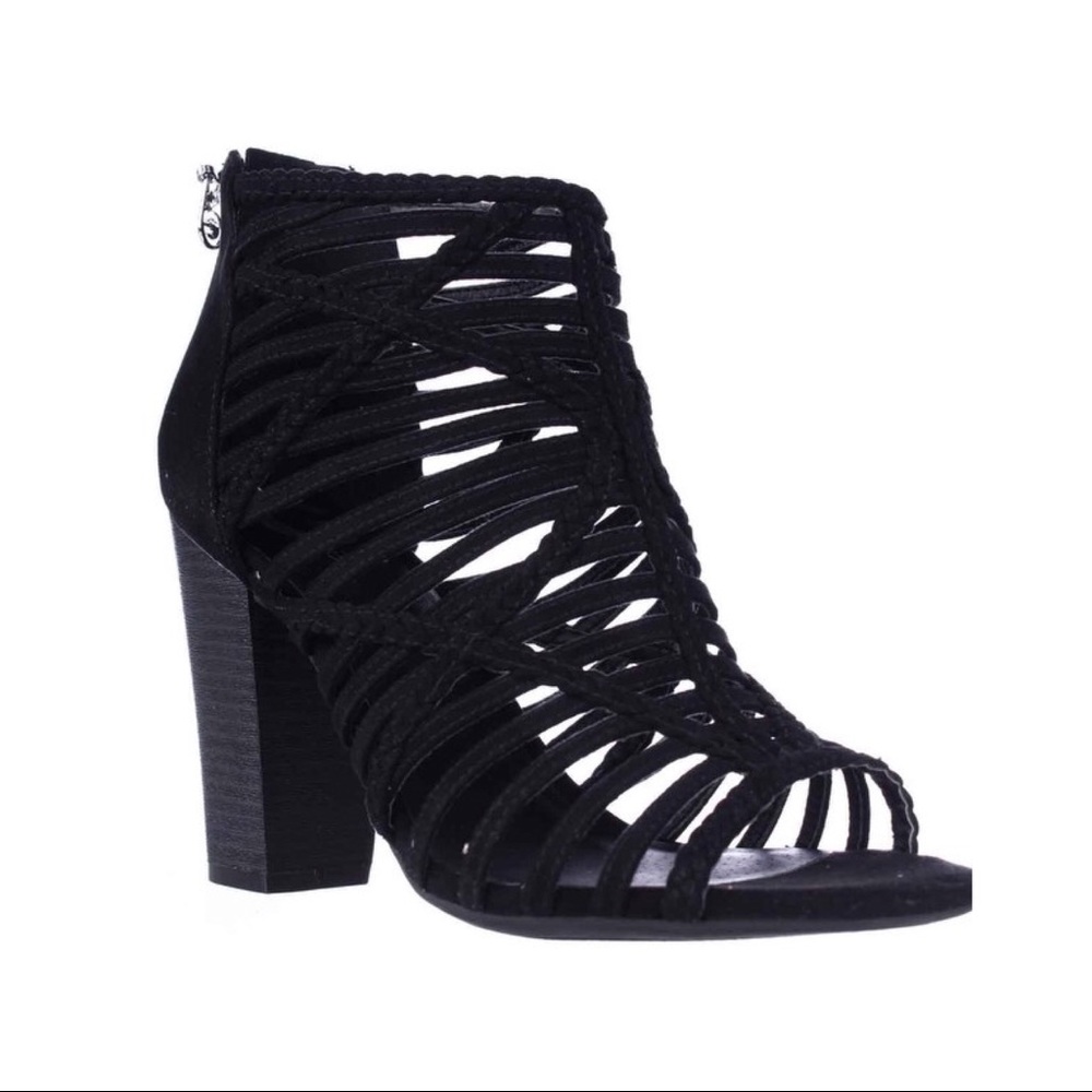 G by GUESS Jelus Strappy Block Heel Sandals Black - Picture 2 of 6